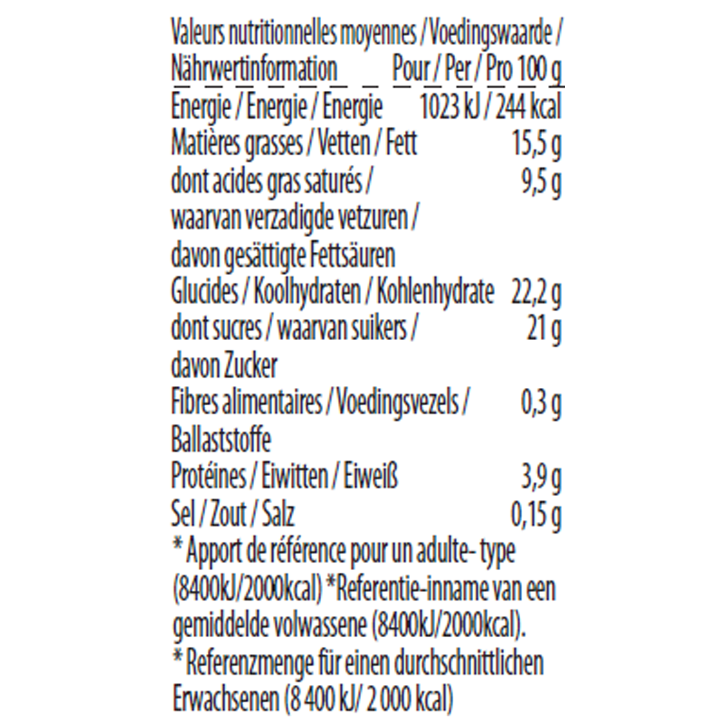 strawberries and cream minicup nutrition 